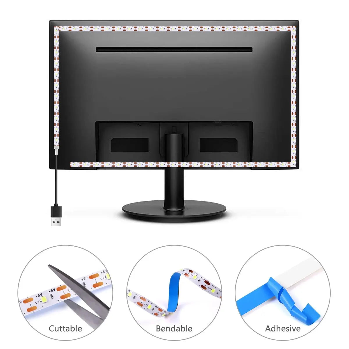 USB LED Strips 2835 Warm White LED Strip Light