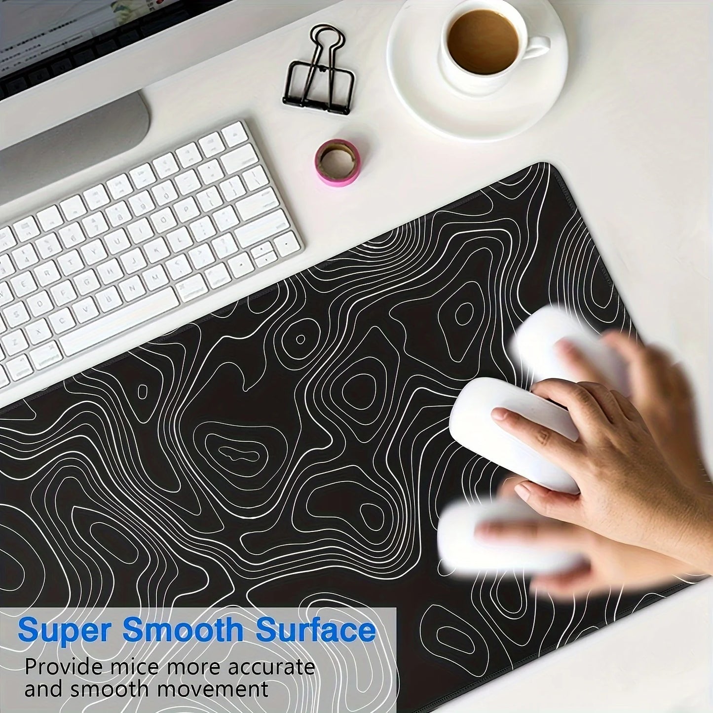 Mouse pad large keyboard desk non-slip