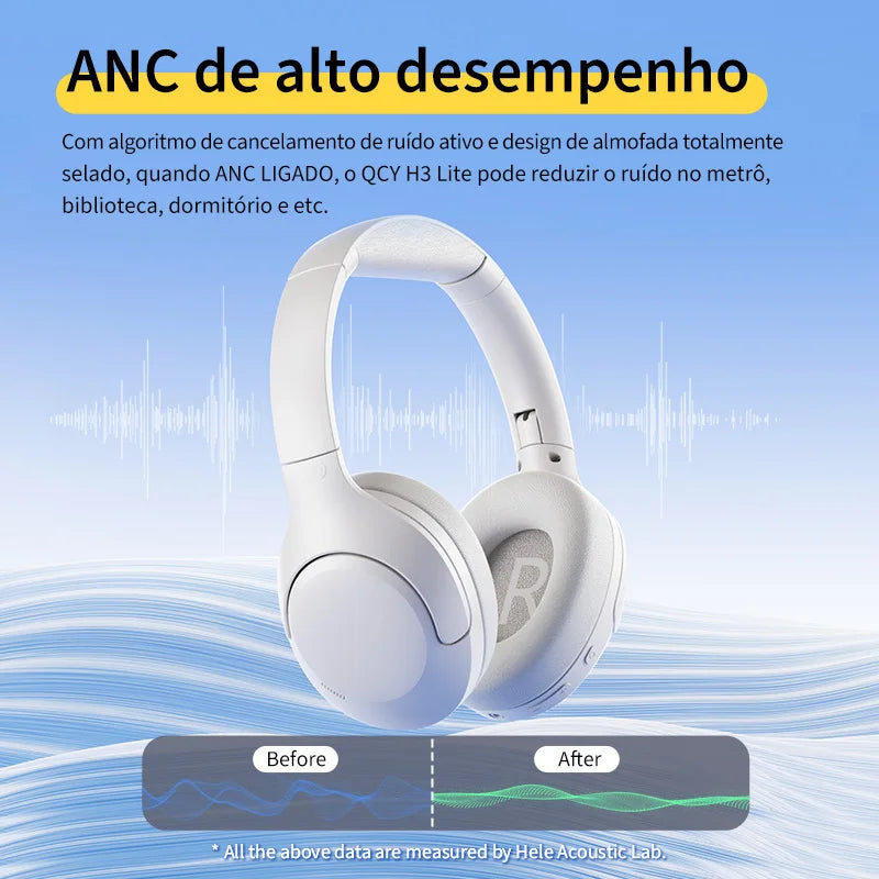 QCY H3 Lite ANC Wireless Headphones Active Noise Cancelling Driver