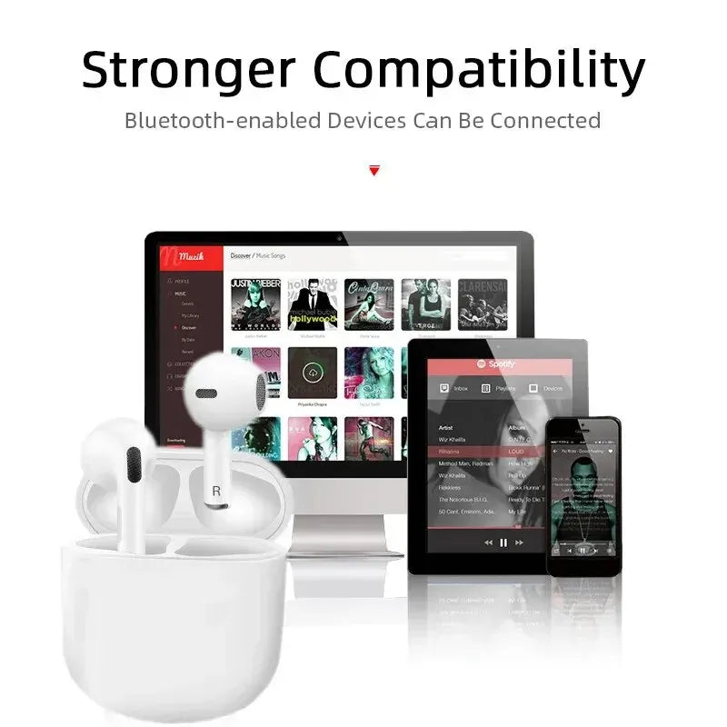 Pro4 TWS Bluetooth Earphone 9D Stereo Wireless