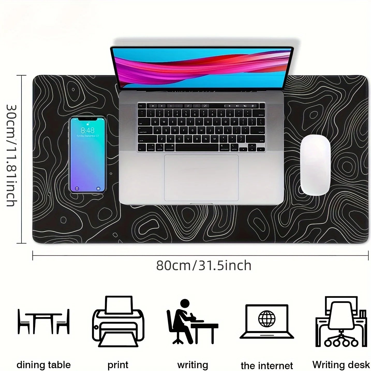 Mouse pad large keyboard desk non-slip