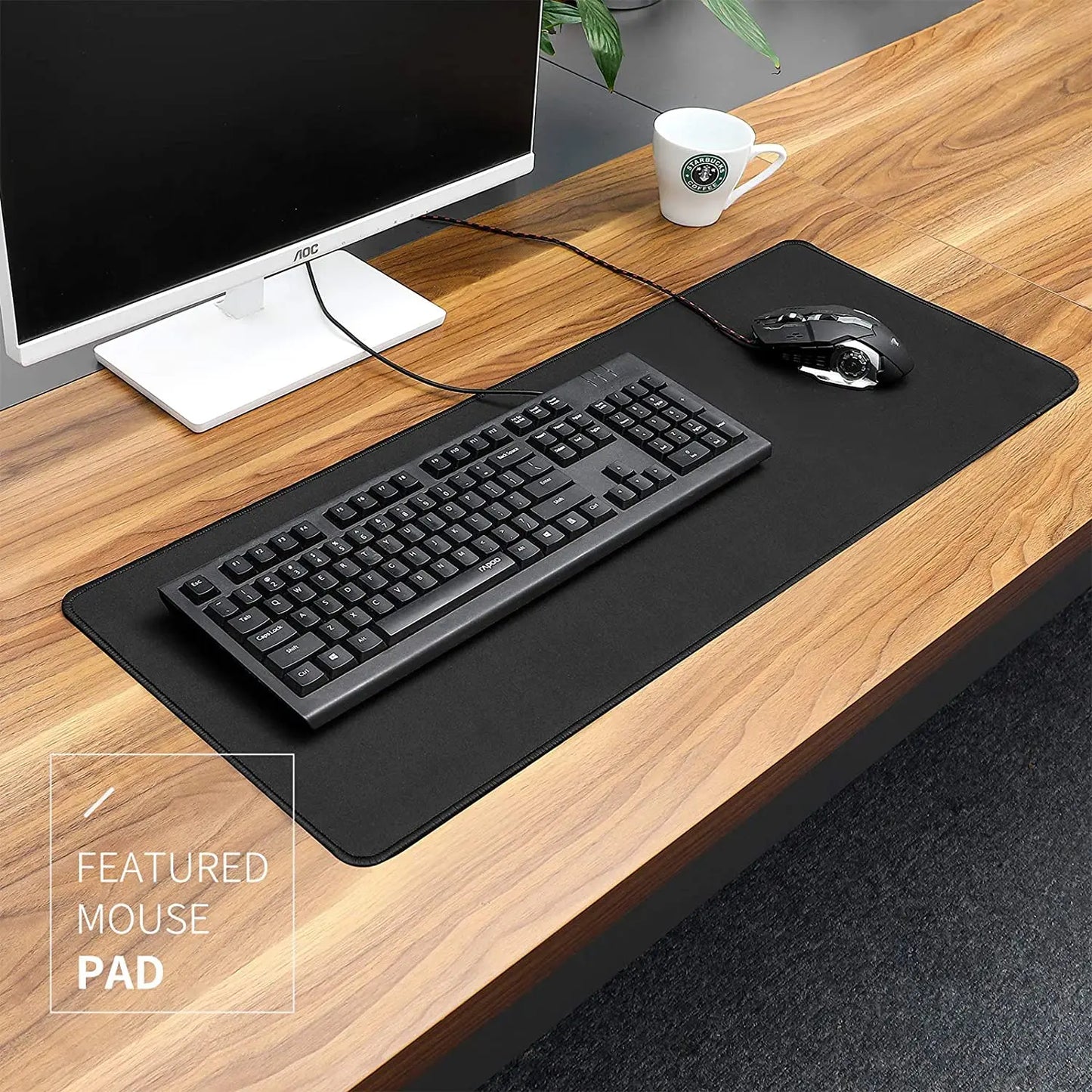 XXL Mouse Pad Black  Gamer Lager Computer PC Desk Mat 900X400