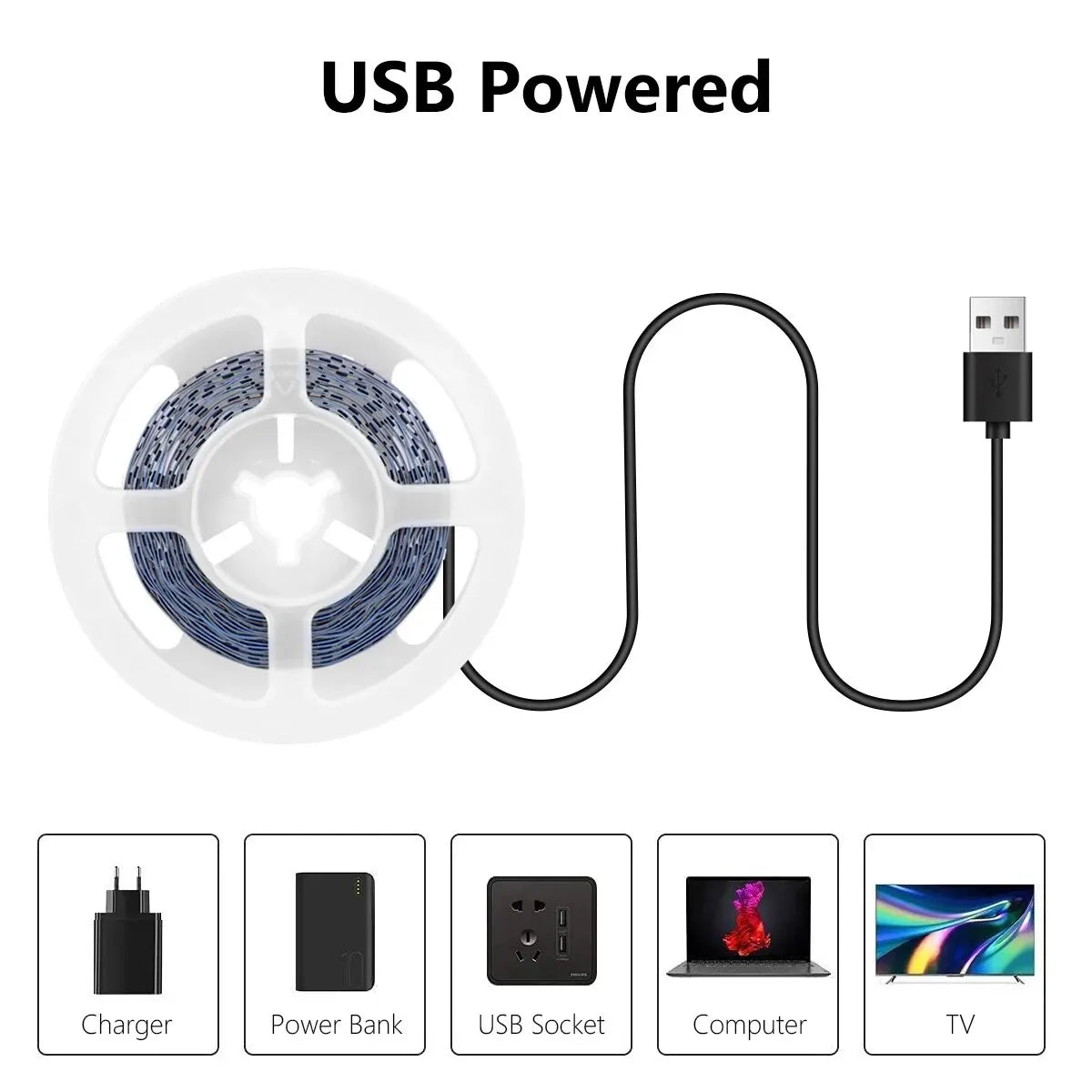 USB LED Strips 2835 Warm White LED Strip Light